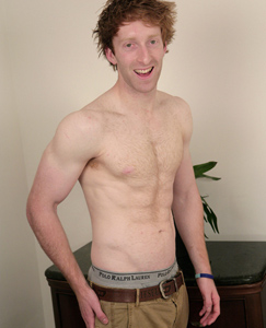 Englishlads.com: Anyone Fancy a Spicy Red - Muscular & Tall Mark Shows off his Hairy Body & Big Cock!