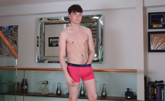 Video of Photo Shoot - Tall and Lean Young Pup Dustin Shows off his Big Uncut Cock! EL Premium